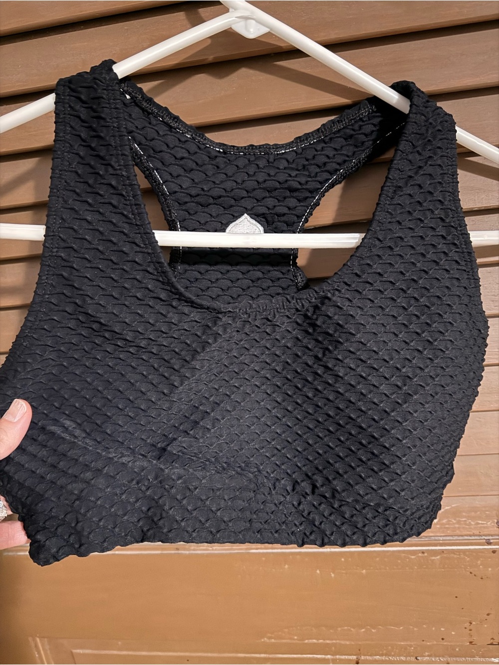 Booty by Brabants Black Textured Racerback Sports Bra
